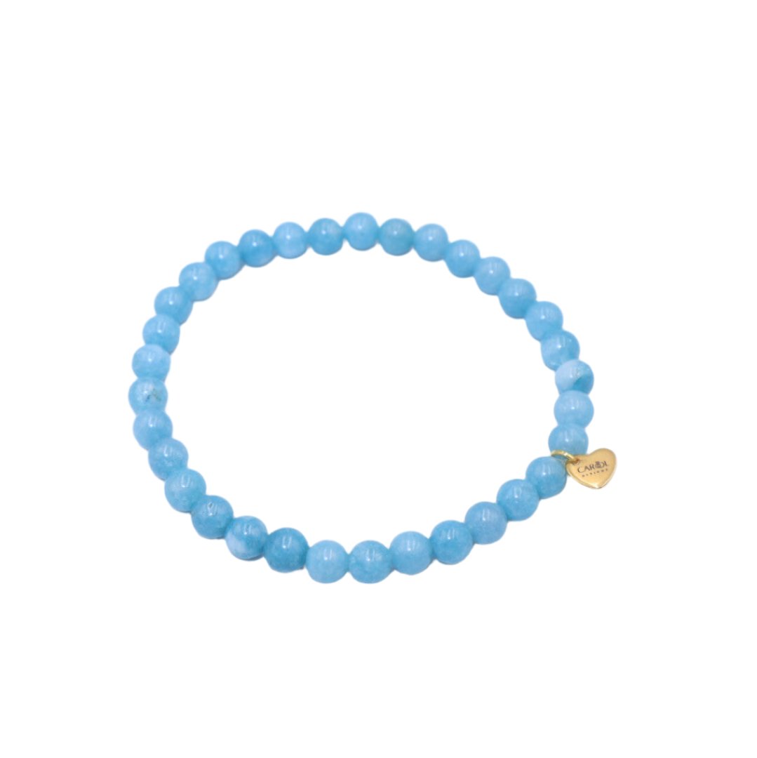 CLEAR GLASS BEADS ELASTIC BRACELET