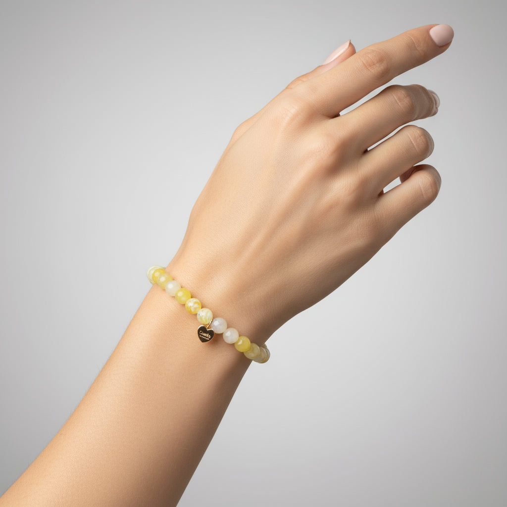 MULTICOLOR GLASS BEADS ELASTIC BRACELET