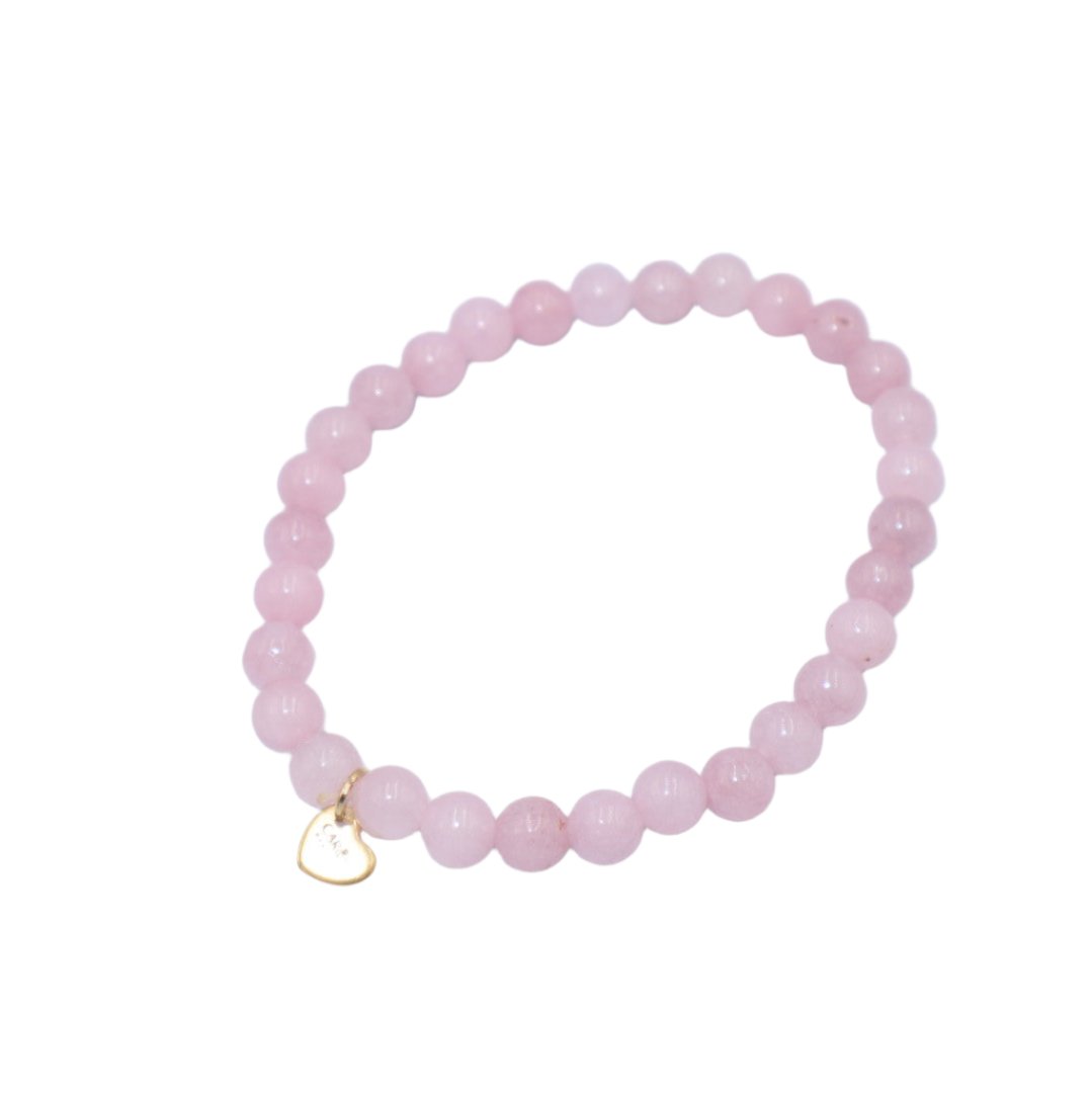 CLEAR GLASS BEADS ELASTIC BRACELET