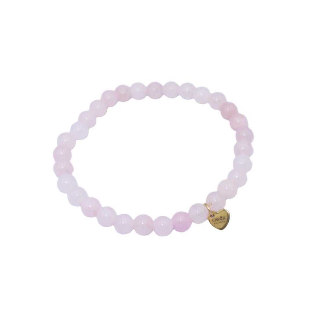 CLEAR GLASS BEADS ELASTIC BRACELET