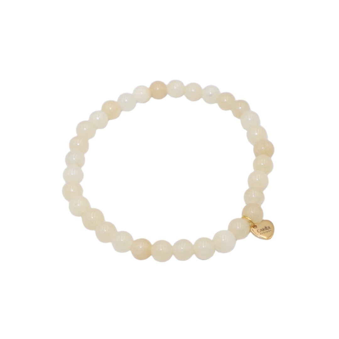 CLEAR GLASS BEADS ELASTIC BRACELET