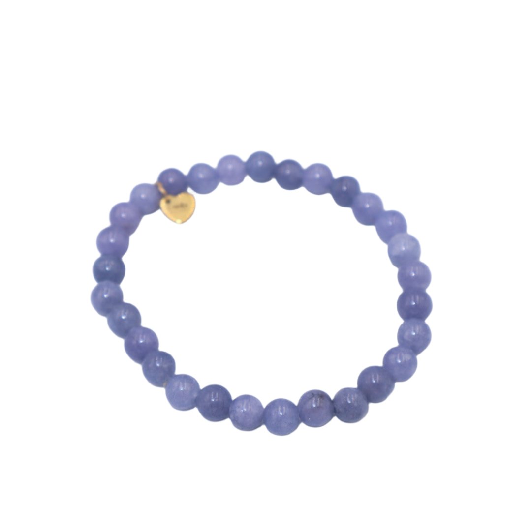 CLEAR GLASS BEADS ELASTIC BRACELET