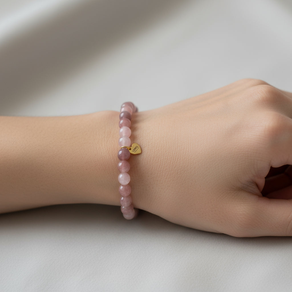 MULTICOLOR GLASS BEADS ELASTIC BRACELET