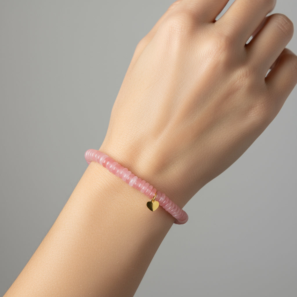 ARRECIFE RONDELLE GLASS BEADS ELASTIC BRACELET