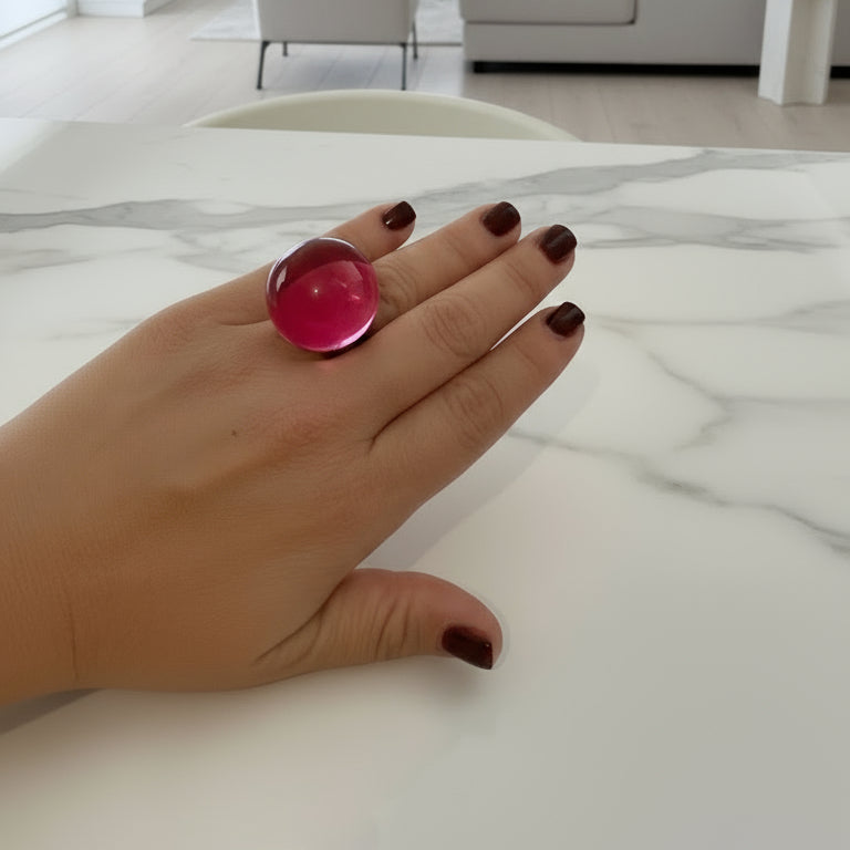 ANTURA ACCESSORI TRANSPARENT BALLOON ADJUSTABLE RING