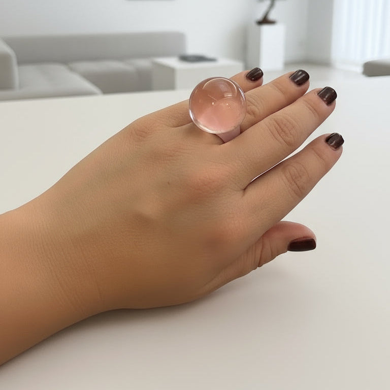 ANTURA ACCESSORI TRANSPARENT BALLOON ADJUSTABLE RING