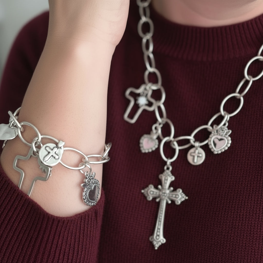 COOLSKIN HEARTS AND CROSS BRACELET