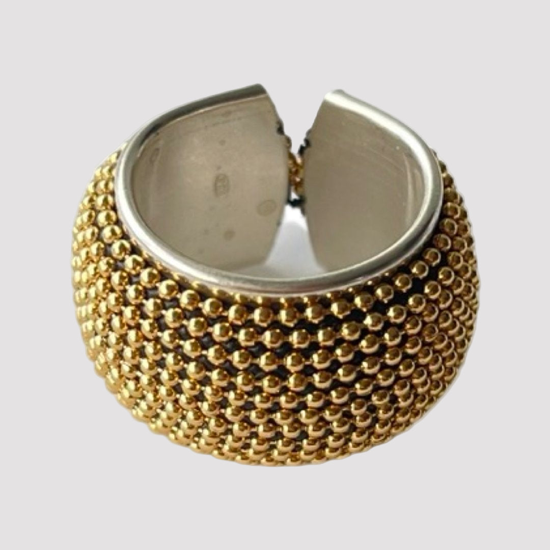 B.E. BALLS CHAIN RING BAND - Carol & Co Jewelry