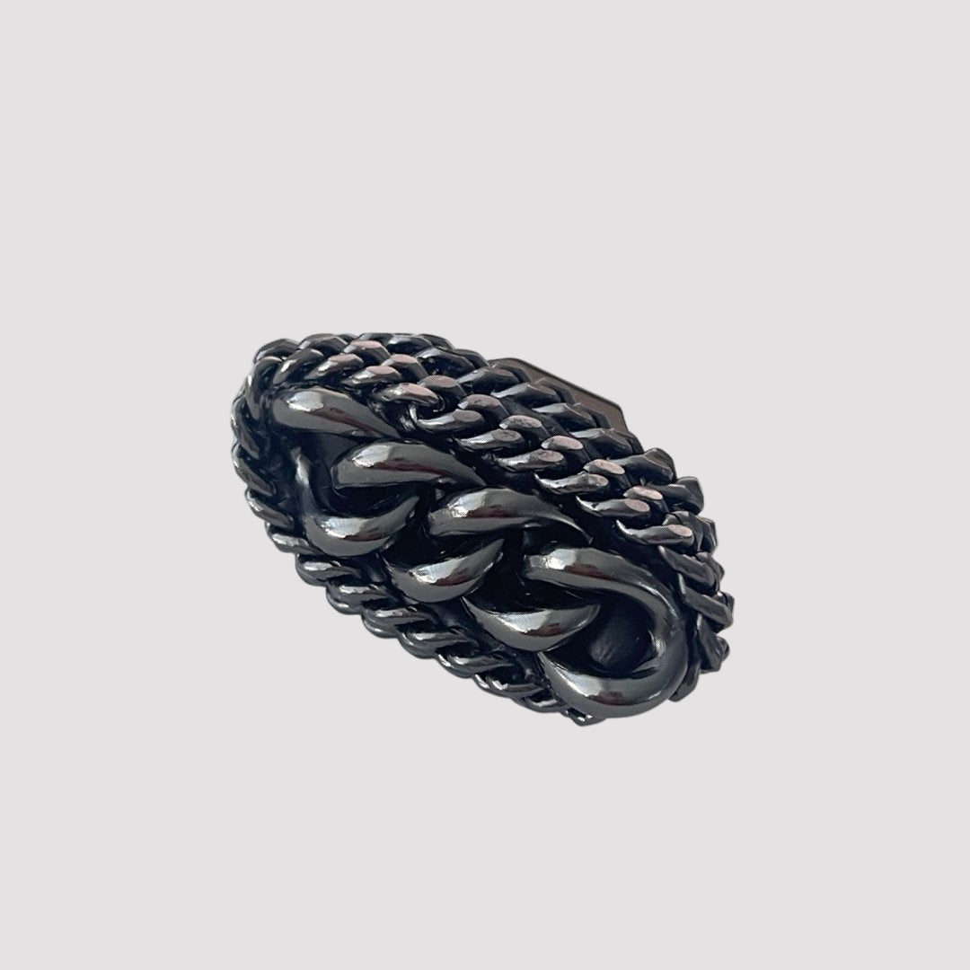 B.E. BLACK CHAINS RING - Carol & Co Jewelry