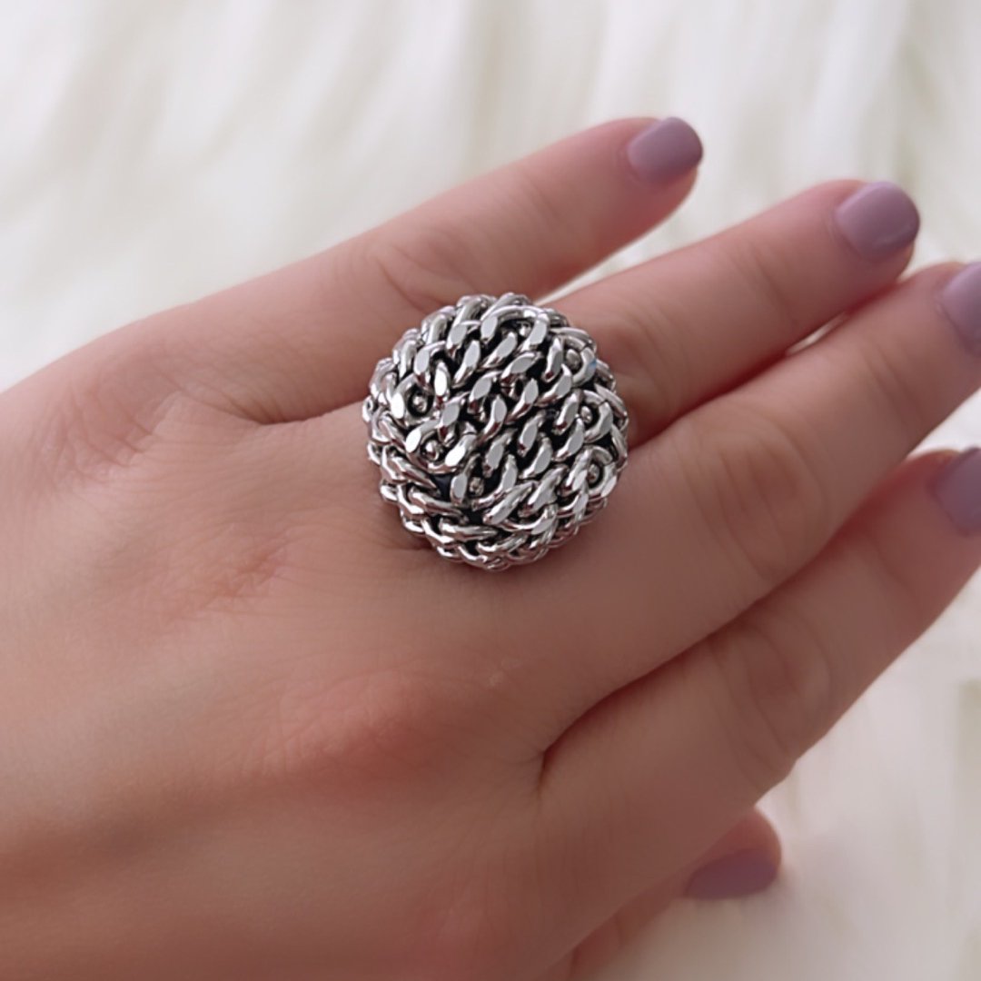 B.E. LAVA CHAIN RING - Carol & Co Jewelry