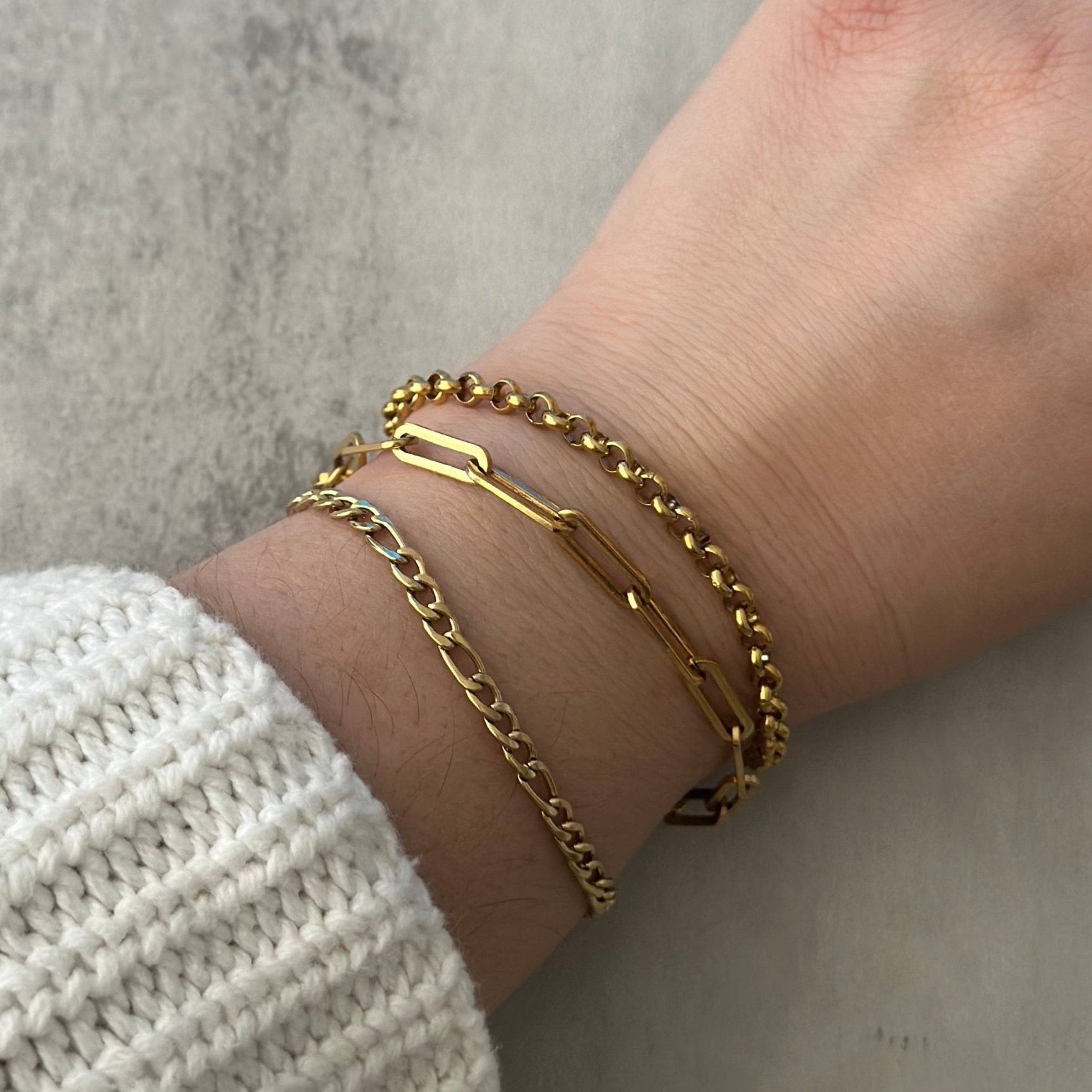 EME STAINLESS STEEL CHAIN BRACELET - Carol & Co Jewelry