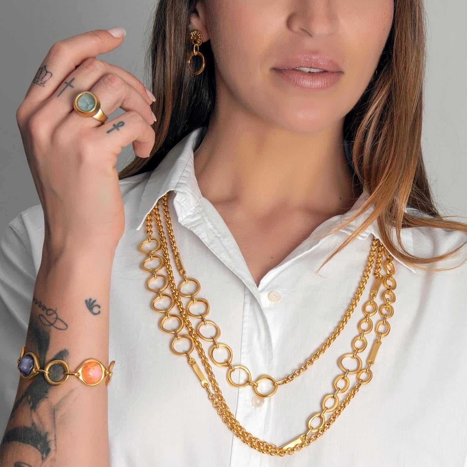 ESLABONES GOLD EARRINGS - Carol & Co Jewelry