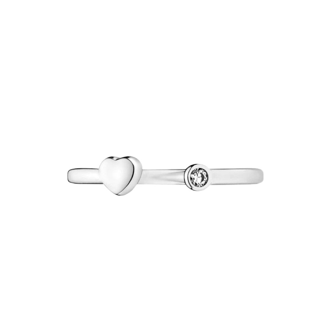HALF OPEN HEART RING - Carol & Co Jewelry