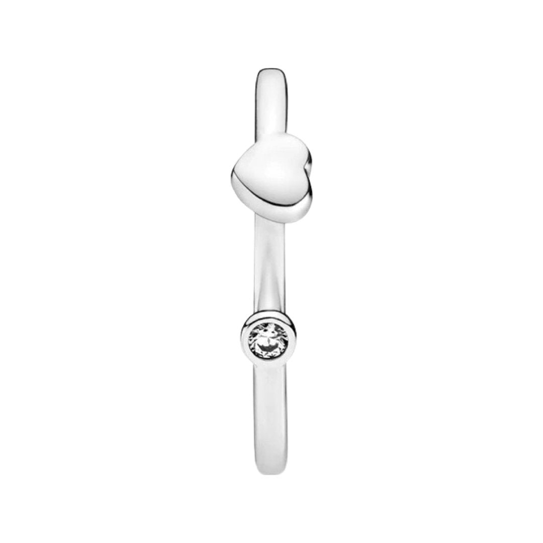 HALF OPEN HEART RING - Carol & Co Jewelry