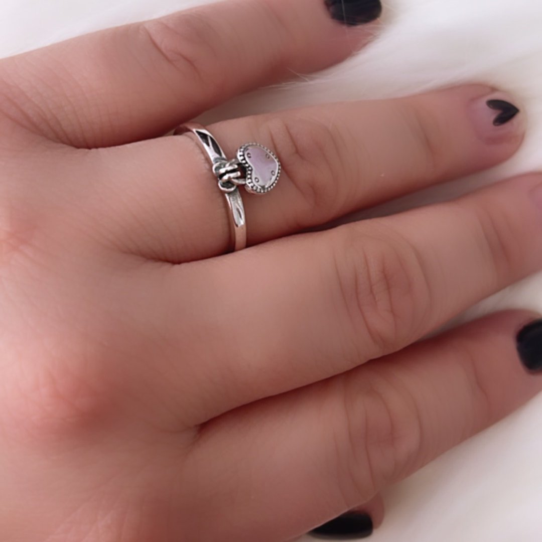 HANGING HEART RING - Carol & Co Jewelry