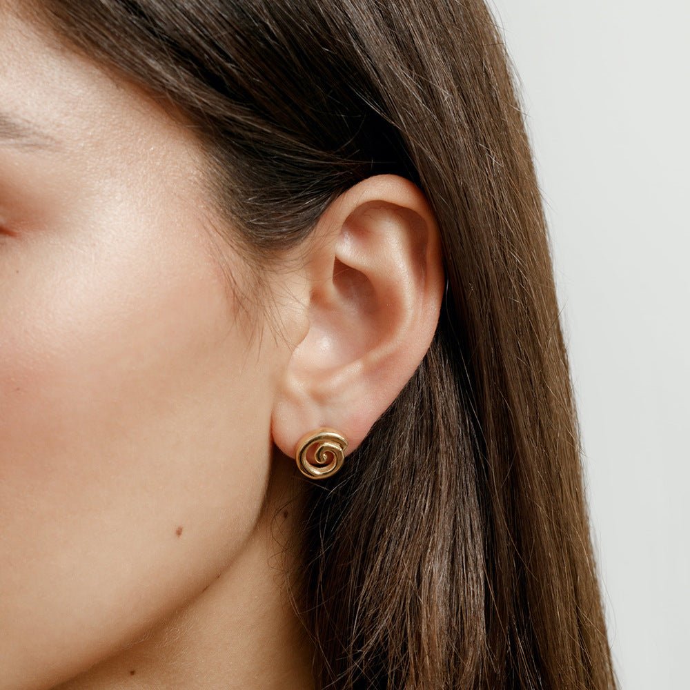 HARLEY STAINLESS STEEL CYCLON EARRINGS - Carol & Co Jewelry