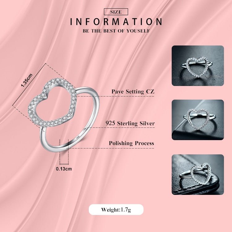 HEART ZIRCONIA RING - Carol & Co Jewelry