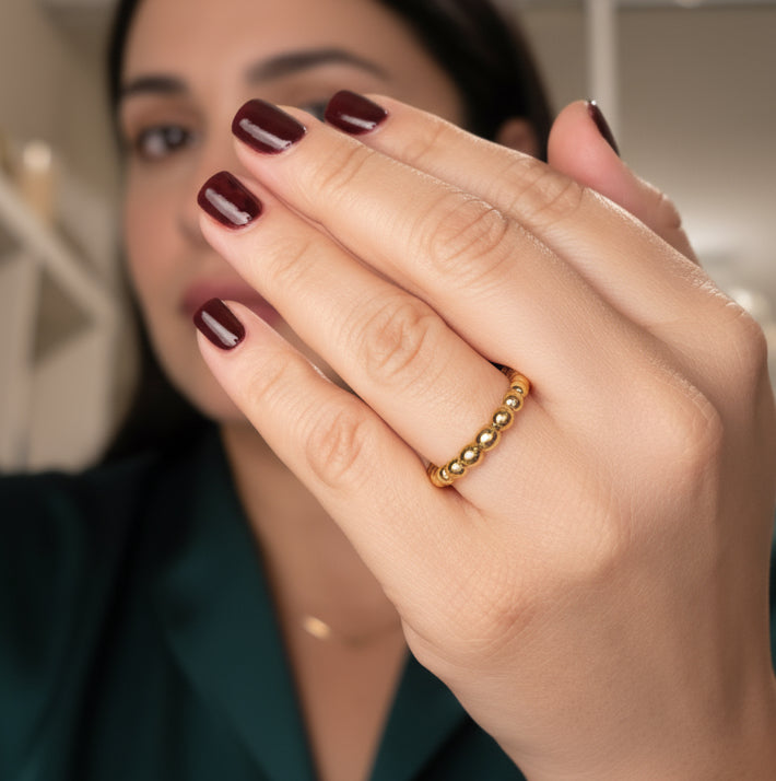 ARENA ROSADA STAINLESS STEEL RING