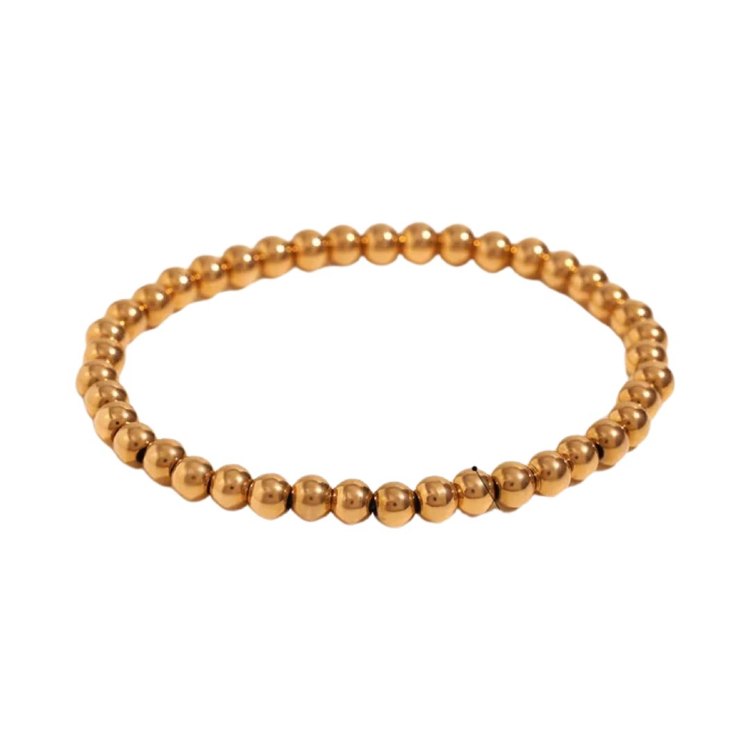 ISABELLA ELASTIC STAINLESS STEEL BEADS BRACELET - Carol & Co Jewelry