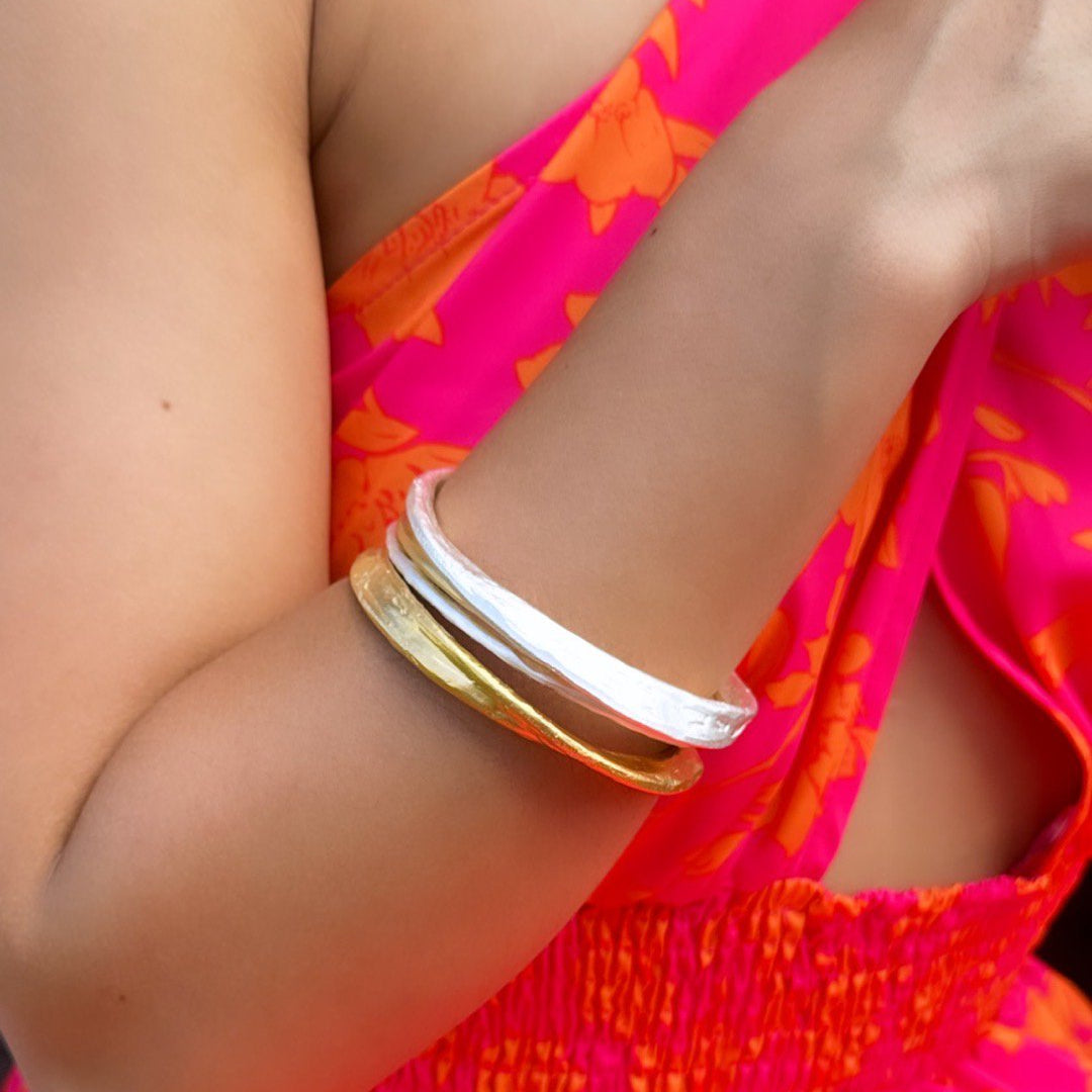 LAMAURI ASYMMETRIC BANGLE - Carol & Co Jewelry