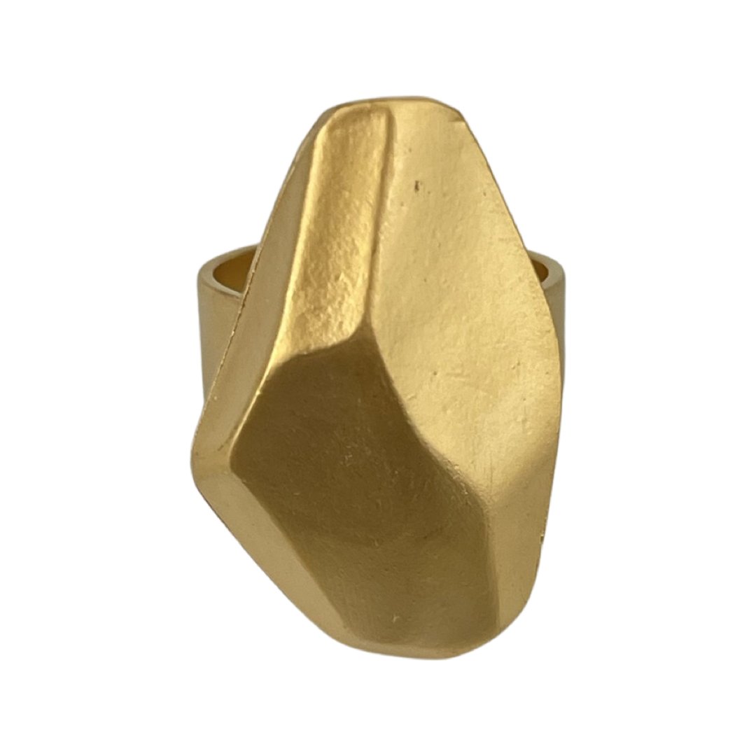 LAMAURI ASYMMETRIC ROMBO ADJUSTABLE RING - Carol & Co Jewelry