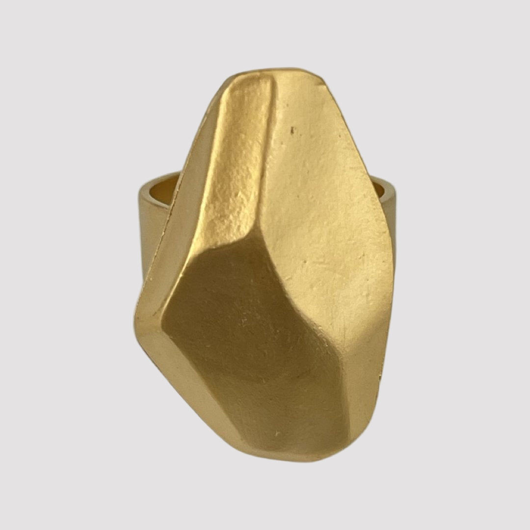 LAMAURI ASYMMETRIC ROMBO ADJUSTABLE RING - Carol & Co Jewelry