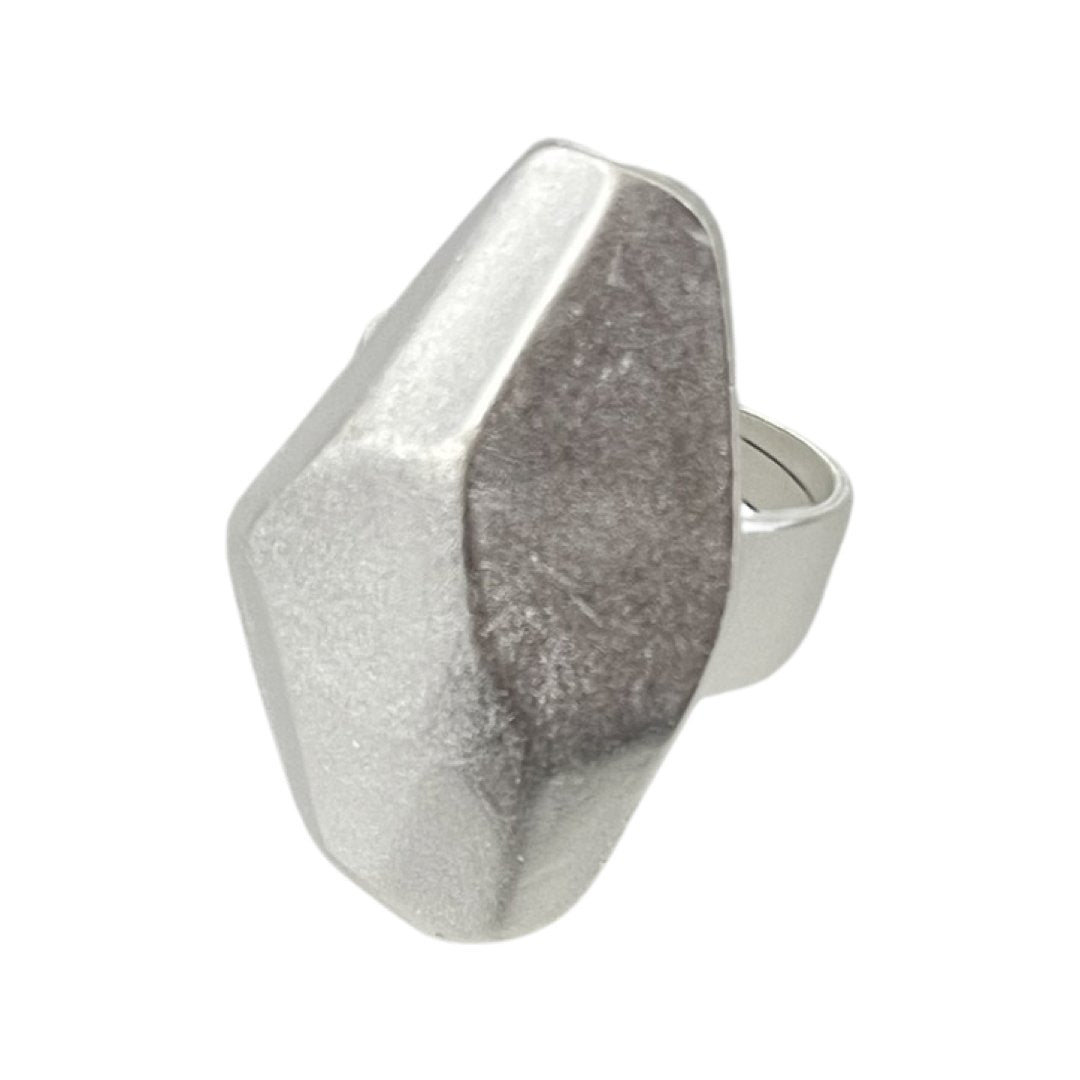 LAMAURI ASYMMETRIC ROMBO ADJUSTABLE RING - Carol & Co Jewelry