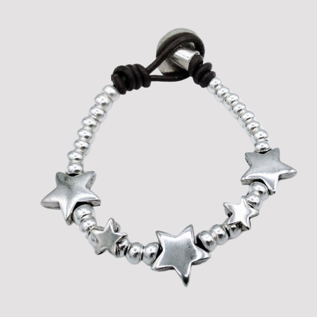 MALDITA RITA BLACK STAR BUTTON BRACELET - Carol & Co Jewelry