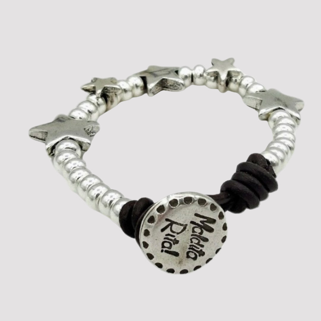 MALDITA RITA BLACK STAR BUTTON BRACELET - Carol & Co Jewelry