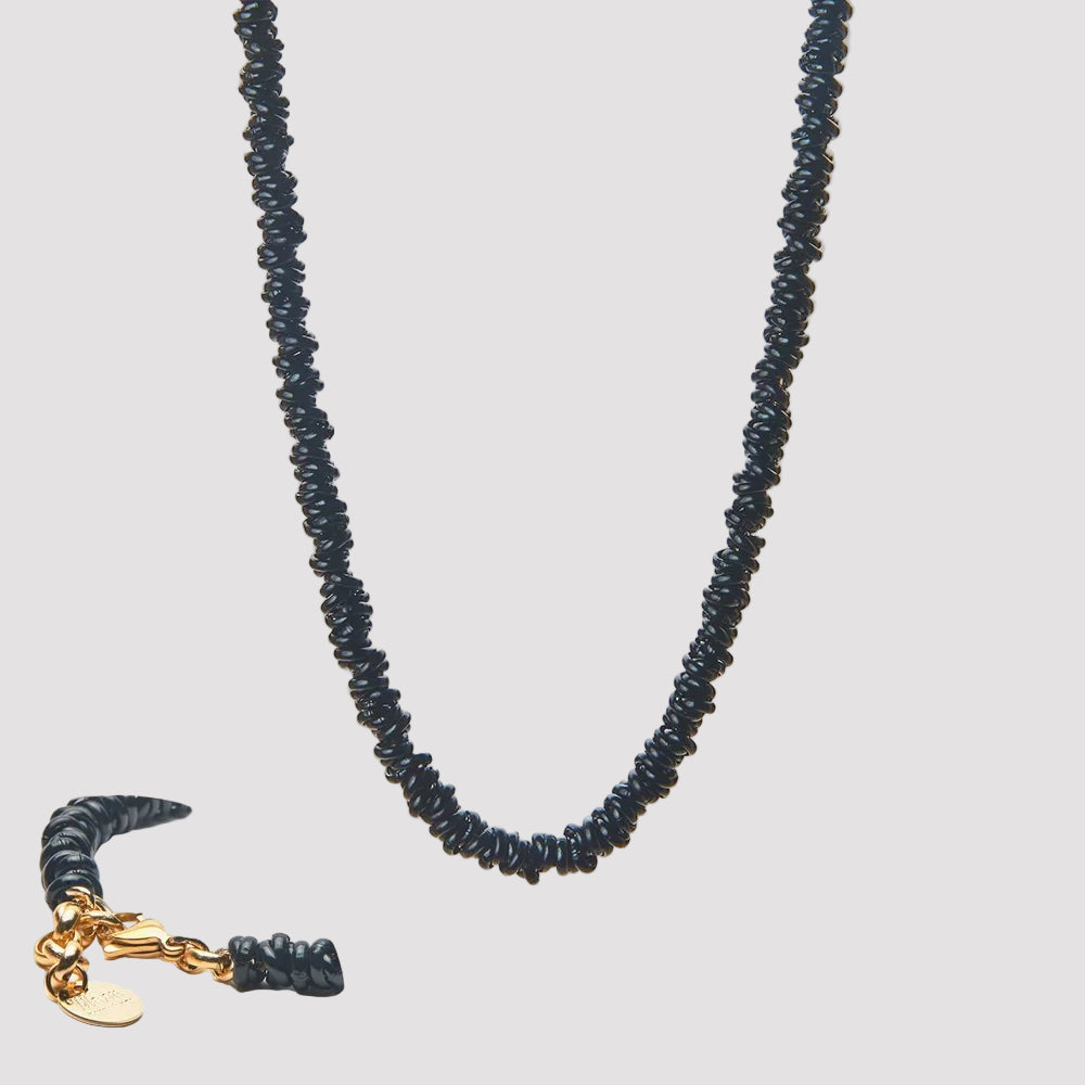 MANU COLLANA BLACK RONDELLE - Carol & Co Jewelry