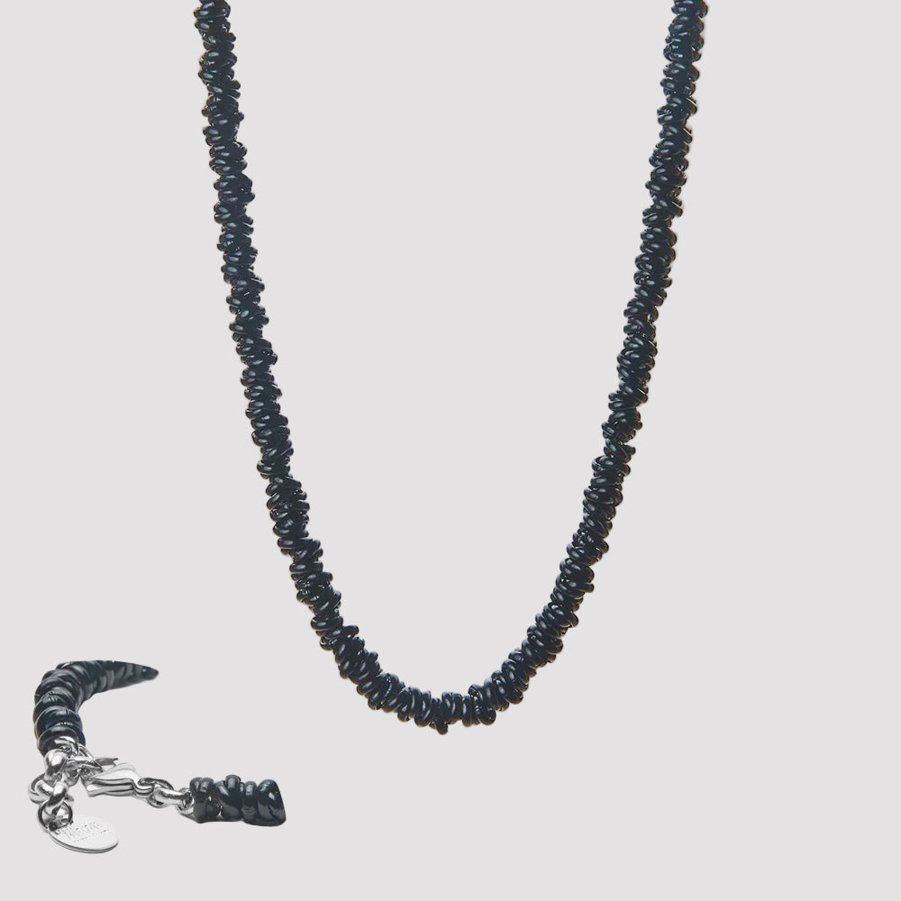 MANU COLLANA BLACK RONDELLE - Carol & Co Jewelry
