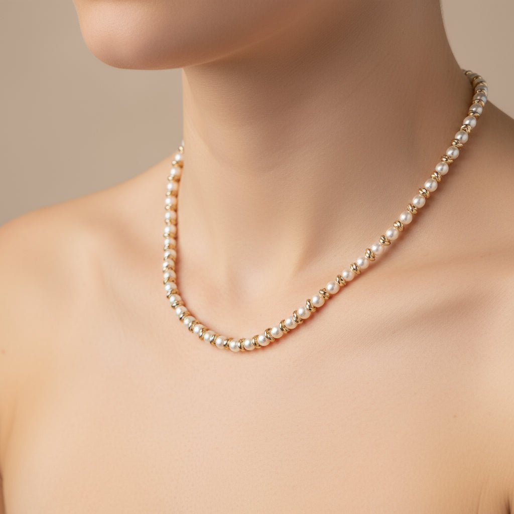 MANU COLLANA PEARL ONE TO ONE RONDELLE - Carol & Co Jewelry