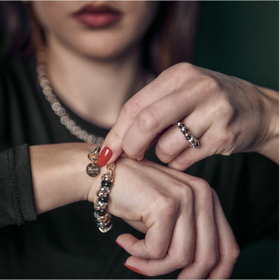 MANU COLLANA TRICOLOR RONDELLE - Carol & Co Jewelry