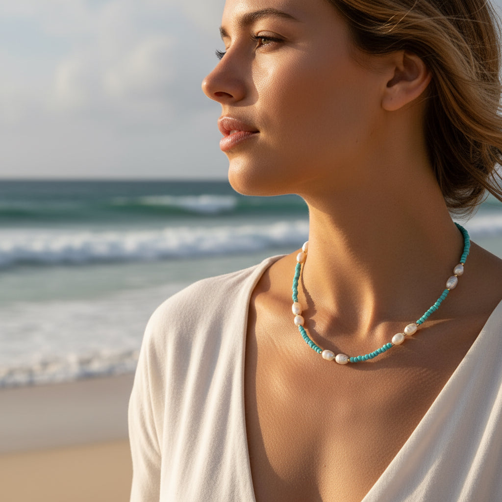 MANU FUERTE PEARL NECKLACE - Carol & Co Jewelry