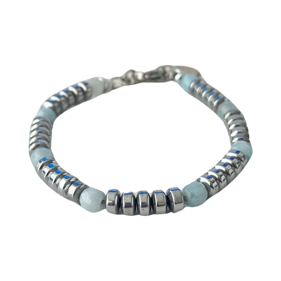 MANU HEMATITE AND STONES BEADS BRACELET - Carol & Co Jewelry