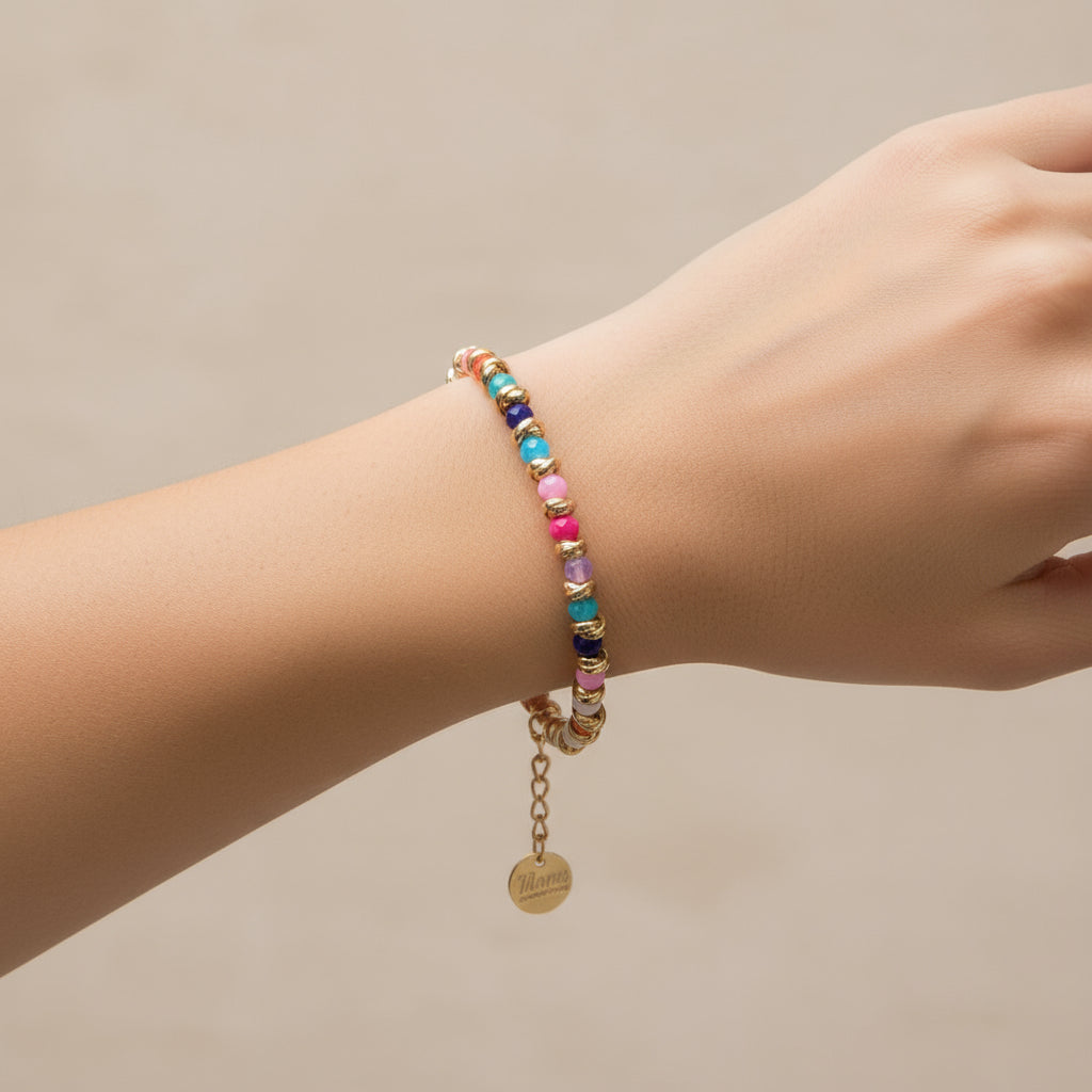 MANU KRISTAL RONDELLE BRACELET - Carol & Co Jewelry