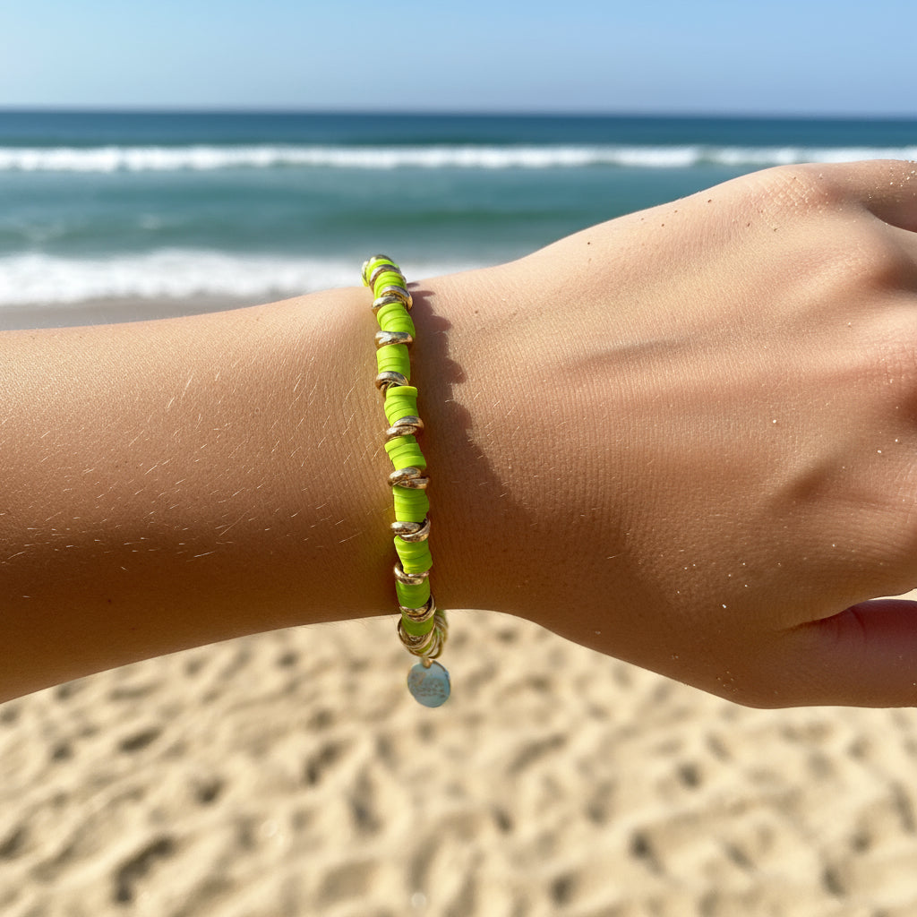MANU THIN HAWAII RONDELLE ELASTIC BRACELET - Carol & Co Jewelry
