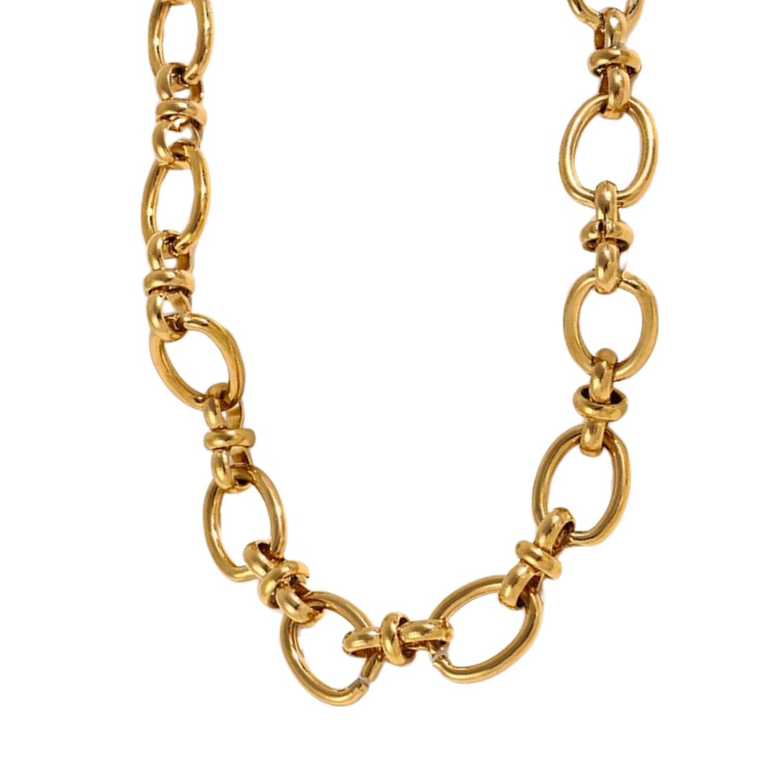 NORA STAINLESS STEEL OLD CROSS NECKLACE - Carol & Co Jewelry