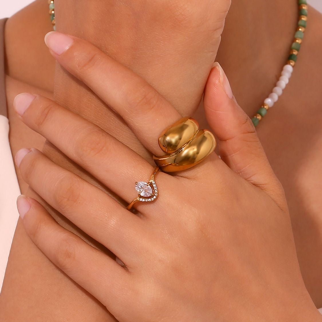 NOVA STAINLESS STEEL RING - Carol & Co Jewelry
