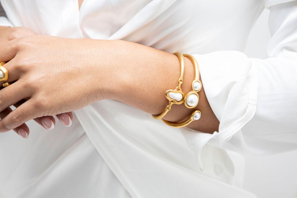 PERLADA RIGID CUFF BRACELET - Carol & Co Jewelry