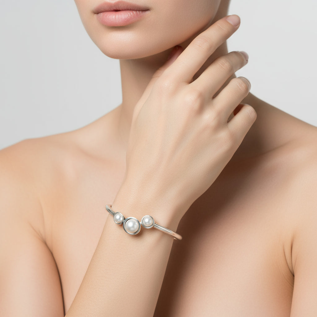 PERLADA RIGID CUFF BRACELET - Carol & Co Jewelry