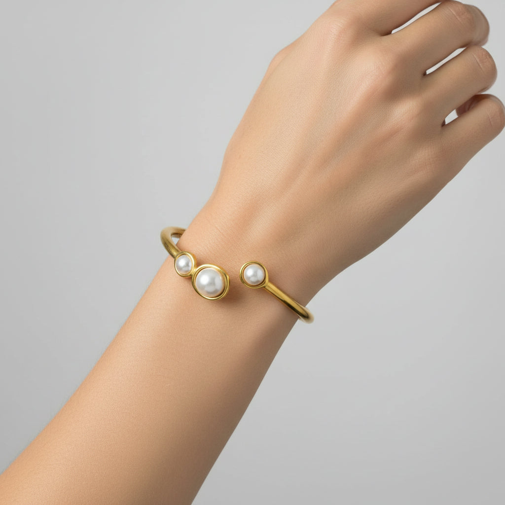 PERLADA RIGID CUFF BRACELET - Carol & Co Jewelry