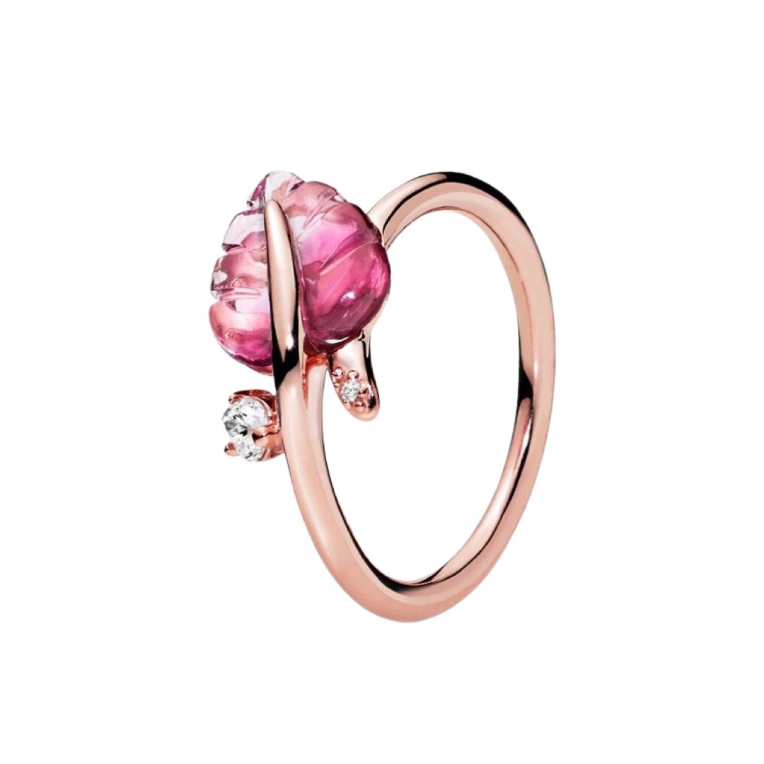 PINK LEAF RING - Carol & Co Jewelry