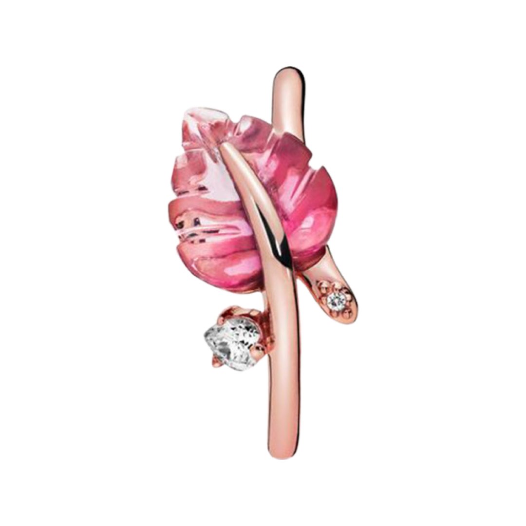 PINK LEAF RING - Carol & Co Jewelry