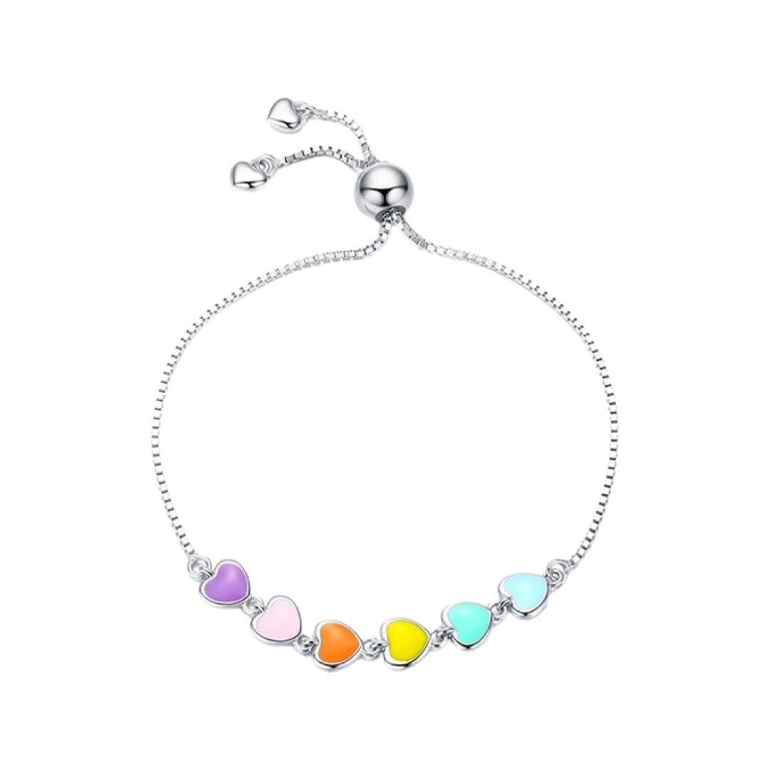 RAINBOW HEARTS BRACELET - Carol & Co Jewelry