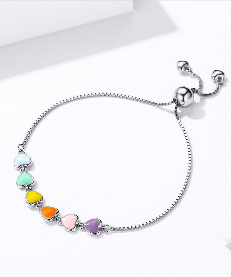 RAINBOW HEARTS BRACELET - Carol & Co Jewelry