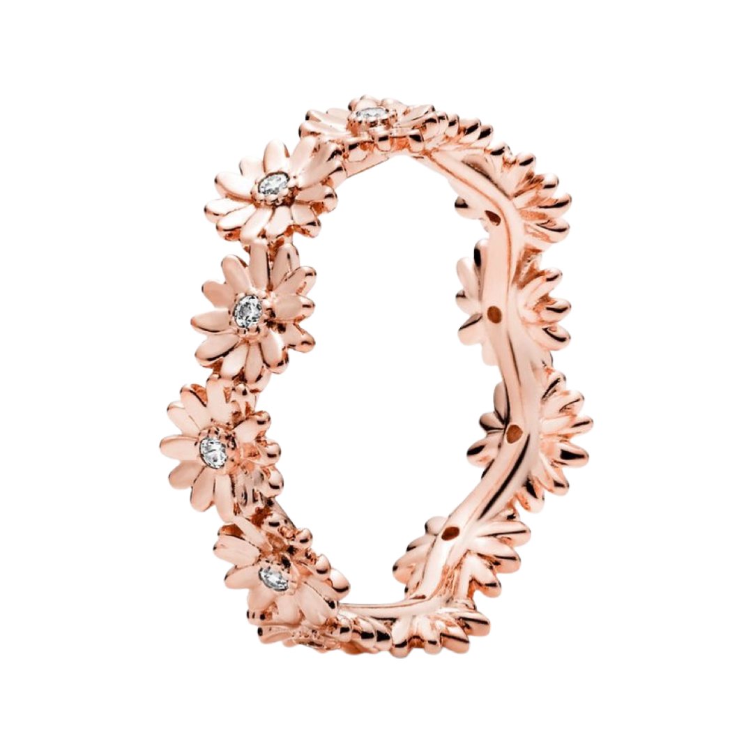 ROSE GOLD DAISY FLOWERS RING - Carol & Co Jewelry