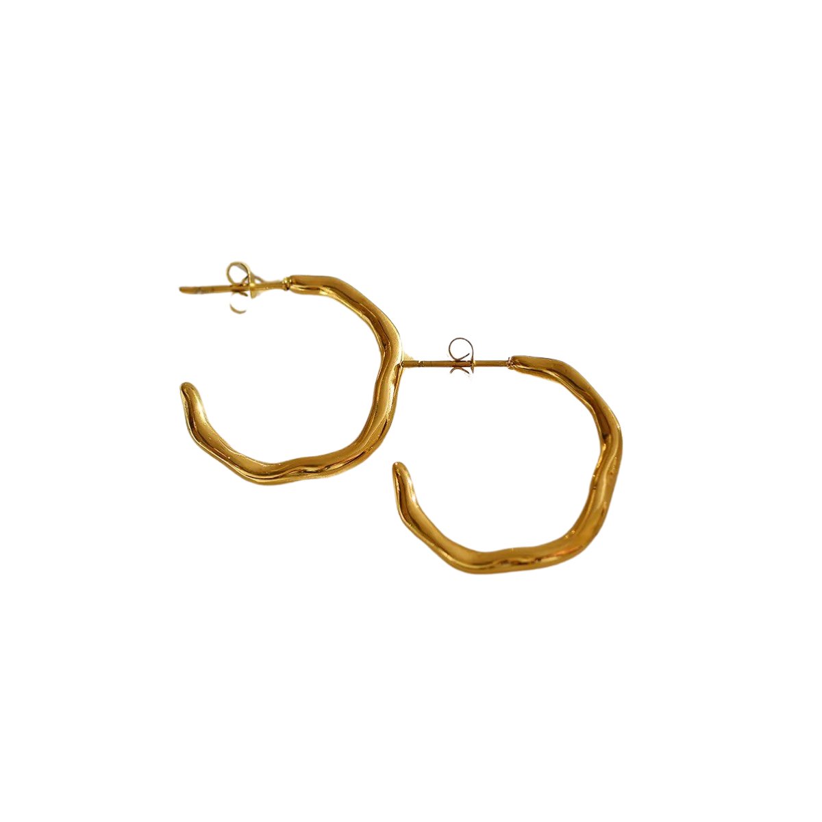 SAVANNAH STAINLESS STEEL OPEN HOOPS EARRINGS - Carol & Co Jewelry
