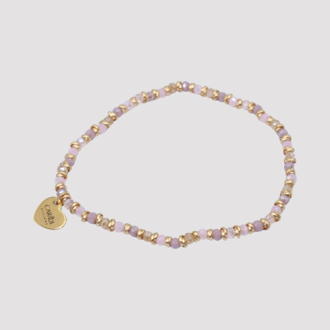 SOPHIE RONDELLE CRYSTAL ELASTIC BRACELET - Carol & Co Jewelry