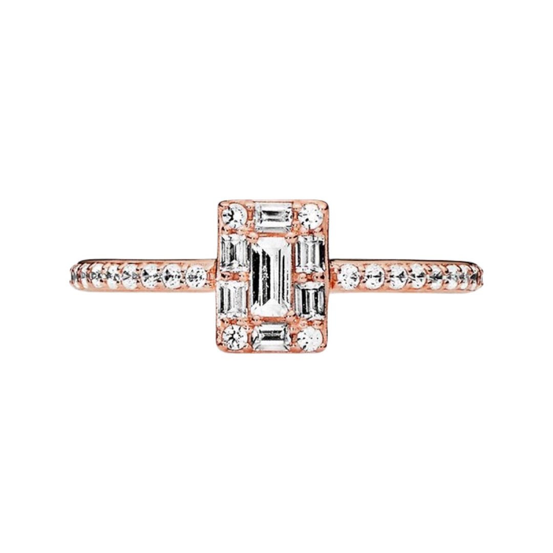 SPARKLING RECTANGULAR RING - Carol & Co Jewelry
